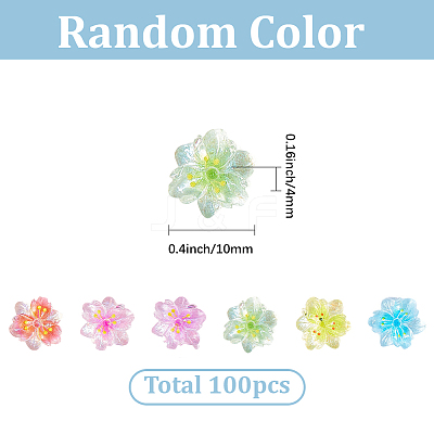 100Pcs Resin Cabochons MRMJ-SP0001-15-1