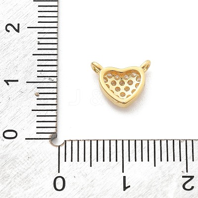 925 Sterling Silver Micro Pave Clear Cubic Zirconia Heart Charms STER-A034-01G-1