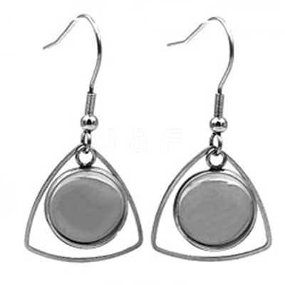 Hollow Stainless Steel Earring Hooks EJEW-CJC0001-19-1