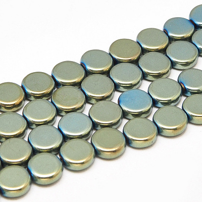 Electroplate Non-magnetic Synthetic Hematite Beads Strands G-T060-8mm-01C-1
