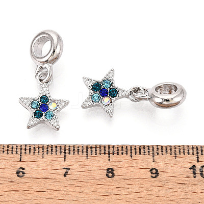 Rack Plating Alloy European Dangle Charms MPDL-N039-048-1