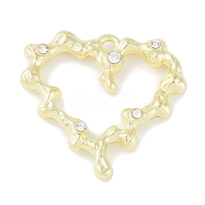 Rack Plating Alloy Crystal Rhinestone Pendants PALLOY-F018-16G-02-1