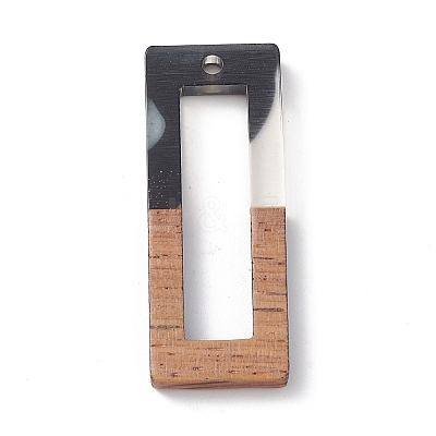 Pearlized Resin & Walnut Wood Pendants WOOD-C016-01D-1
