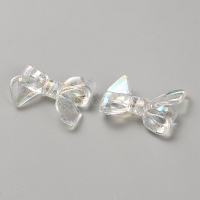UV Plating Iridescent Transparent AB Color Plated Acrylic Beads TACR-WH0029-01H-1