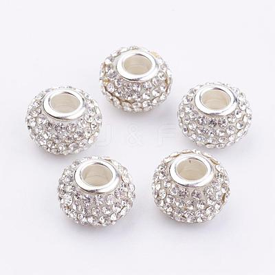 Grade A Rhinestone Big Hole European Beads for Charm Bracelets X-CPDL-H001-7-1