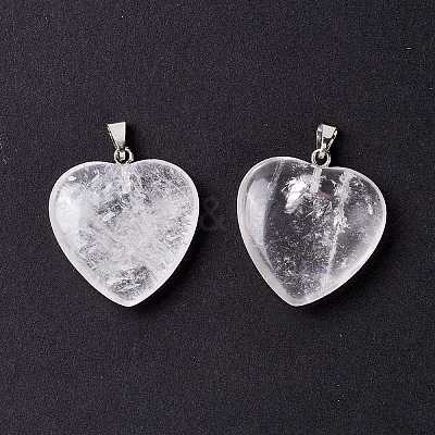 Natural Quartz Crystal Pendants X-G-G956-B56-FF-1
