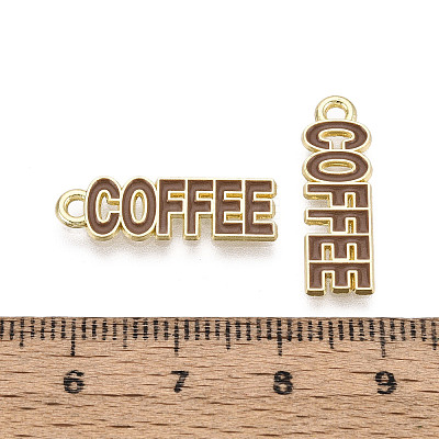 Alloy and Enamel Pendants PALLOY-T093-09D-G-1