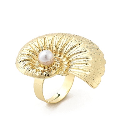 Conch Alloy Adjustable Rings for Women LS-RJEW-B108-03KCG-1