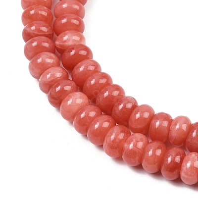 Dyed Natural White Jade Beads Strands G-G107-A27-01-1