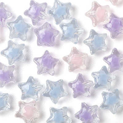 195Pcs 3 Colors Transparent Acrylic Beads TACR-FS0001-06-1