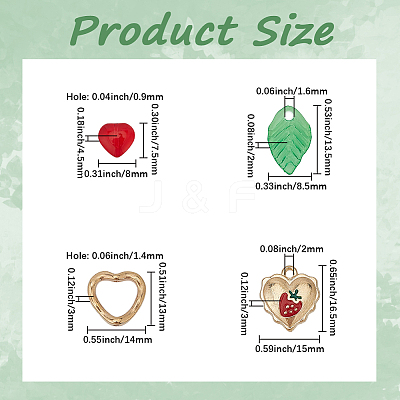 DIY Strawberry & Cherry Charm Bracelets Sets DIY-SC0031-58-1