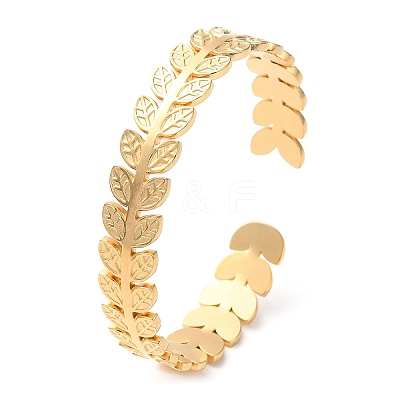 304 Stainless Steel Cuff Bangles BJEW-F457-07G-1