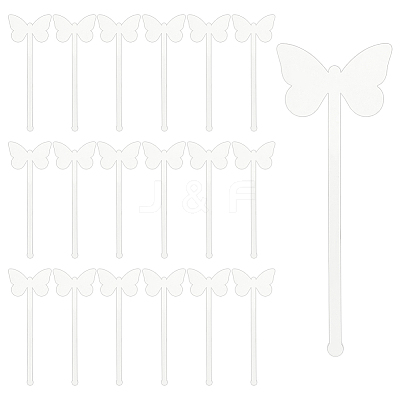 24Pcs Transparent Acrylic Stirring Rods AJEW-FG0003-15B-1