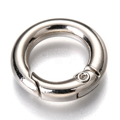 Zinc Alloy Spring Gate Rings PALLOY-C100-01P-01-1