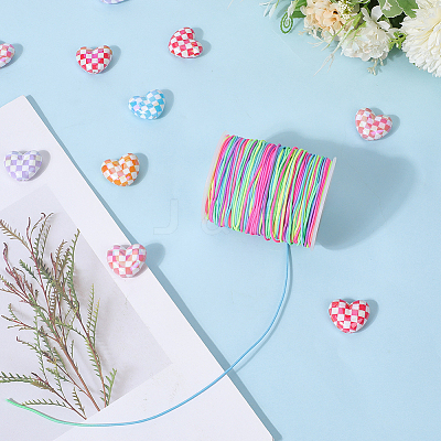 Segment Dyed Round Polyester Elastic Cord OCOR-WH20018-35D-1