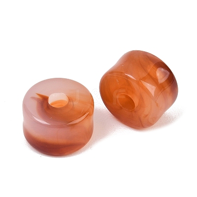 Two-Color Opaque Acrylic Imitation Gemstone Beads AC-CBA3EFE-02M-1