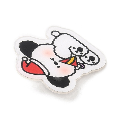 Christmas Dog Acrylic Brooches JEWB-P018-01F-1