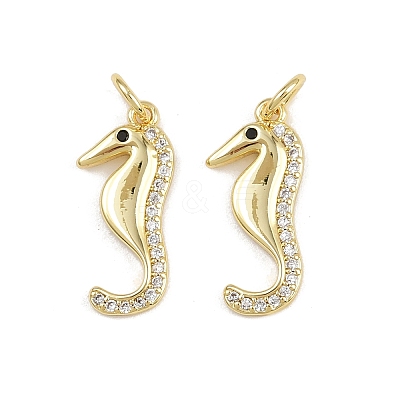 Brass Micro Pave Cubic Zirconia Pendants KK-A269-04B-G-1
