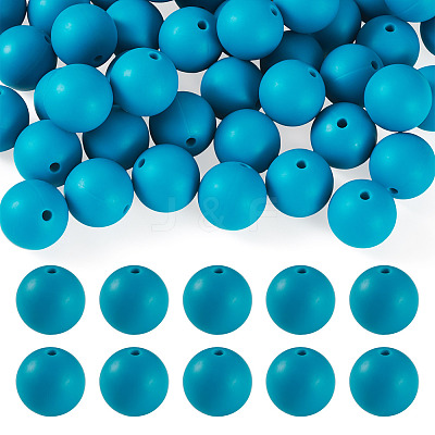 50Pcs Food Grade Eco-Friendly Silicone Beads SIL-TADJ0001-03H-1