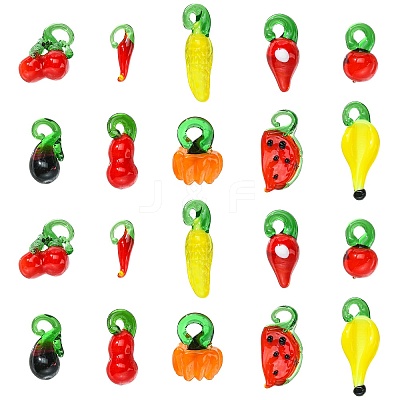 Thanksgiving Charms Lampwork Pendants LAMP-CJ0001-21-1