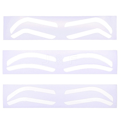 24Pcs 3 Styles Plastic Eyebrow Tattoo Practice Skin AJEW-CP0009-58A-1