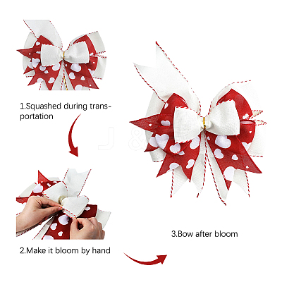 Polyester Big Bowknot FIND-WH0126-414G-1