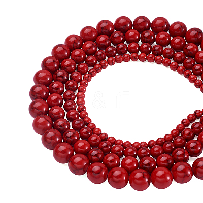 4 Strands 4 Style Synthetic Turquoise Beads Strands TURQ-CW0001-01B-1