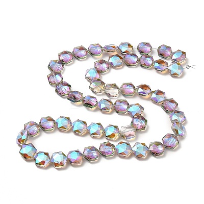 Transparent Electroplate Glass Beads Strands EGLA-E030-01E-01-1