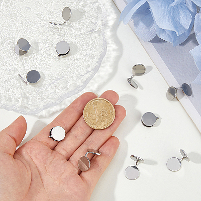 12Pcs 304 Stainless Steel Cuff Earrings EJEW-HS0001-28P-1
