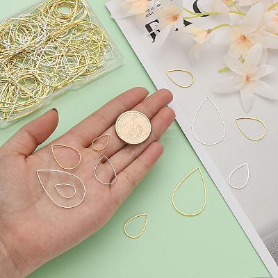 160Pcs 8 Style Brass Linking Rings KK-CA0003-66-1