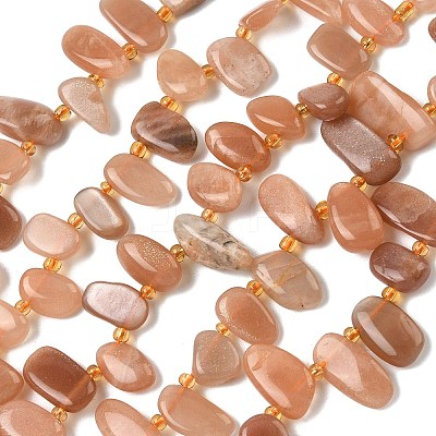 Natural Sunstone Beads Strands G-P604-A04-01-1