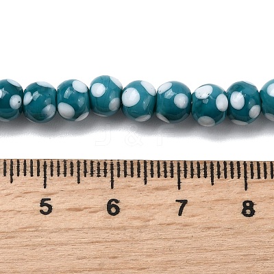 Handmade Lampwork Beads LAMP-D002-6mm-01E-1