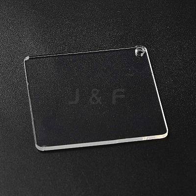 Transparent Acrylic Blank Pendants TACR-Z003-01B-1