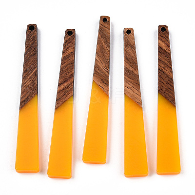 Opaque Resin & Walnut Wood Big Pendants X-RESI-TAC0017-46-C02-1
