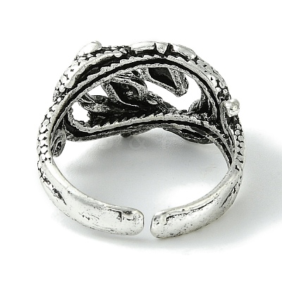 Snake Alloy Open Cuff Rings RJEW-K275-86AS-1