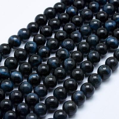 Natural Tiger Eye Beads Strands G-K203-85-6mm-1