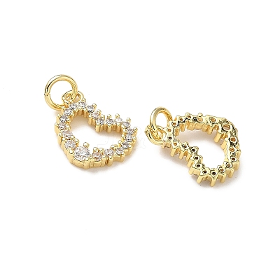 Brass Micro Pave Cubic Zirconia Pendants KK-I379-15G-03-1