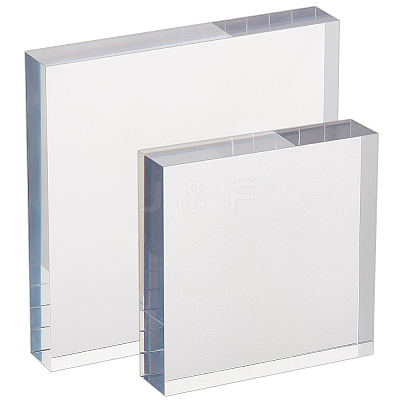 2Pcs 2 Styles Acrylic Display Pedestals AJEW-OC0005-31-1