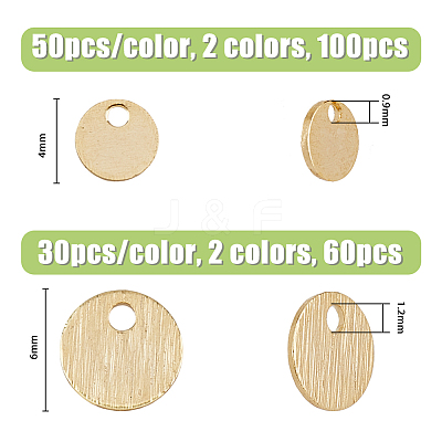 160Pcs 4 Style Brass Charms KK-FH0006-03-1