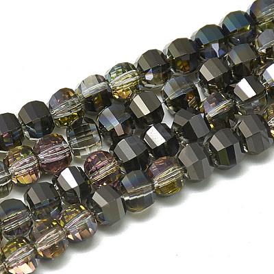 Electroplate Glass Beads Strands EGLA-Q094-A18-1