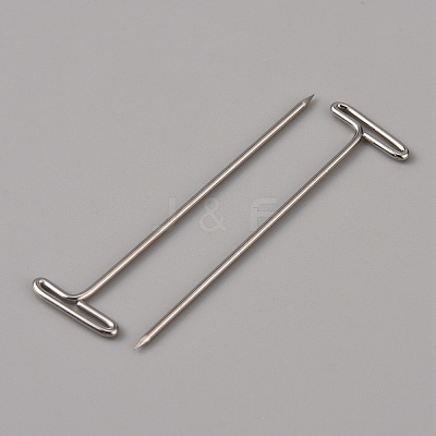 Iron T Pins for Blocking Knitting Cork Board FIND-WH0144-25P-1