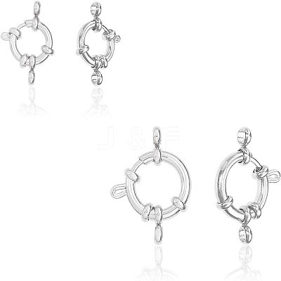 304 Stainless Steel Smooth Surface Spring Ring Clasps STAS-UN0001-02P-1