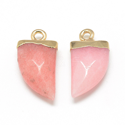 Natural White Jade Pointed Pendants G-Q966-05-1
