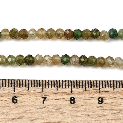Natural Green Tourmaline Beads Strands G-G294-C01-4x3mm-1