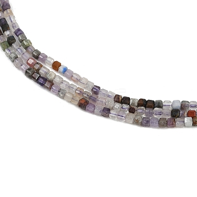 Natural Fluorite Beads Strands G-RM2025-D50-2x2mm-B-1
