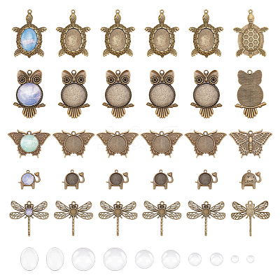 DIY Blank Dome Pendant Making Kit DIY-PH0020-76-1