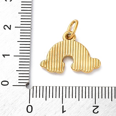 304 Stainless Steel Enamel Pendants STAS-I331-05G-02-1