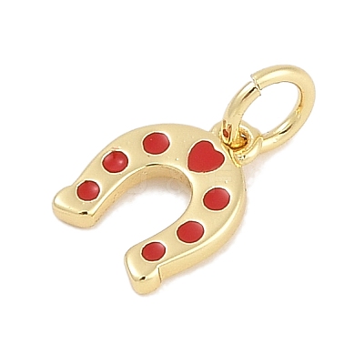 Brass Enamel Charms KK-Q028-07B-G-1