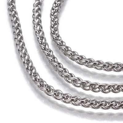 Tarnish Resistant 304 Stainless Steel Wheat Chains CHS-P007-13P-1