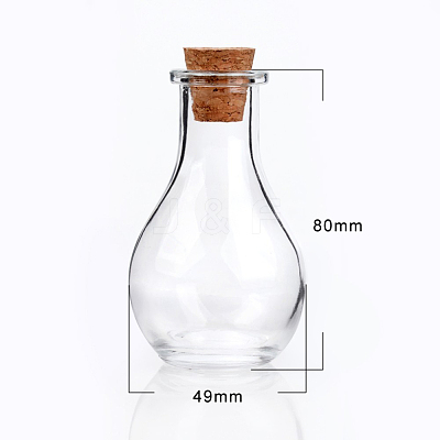 Glass Bottle for Bead Containers X-AJEW-H006-1-1